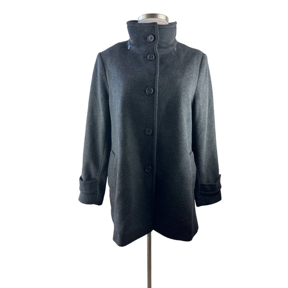 Lauren Ralph Lauren Walker Coat Button Gray Women's Size XL - Missing hood LRL - Picture 10 of 10